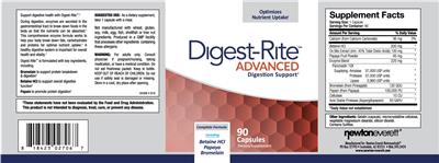 Digest-Rite Advanced label