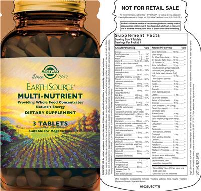 Earth Source Multi-Nutrient label