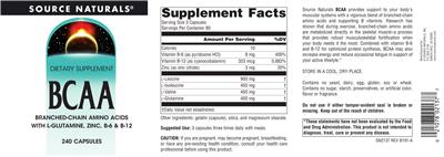 BCAA label