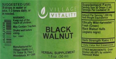 Black Walnut label