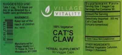 Cat's Claw label