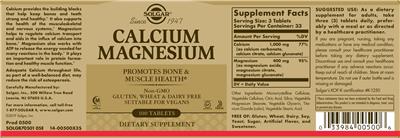 Calcium Magnesium label
