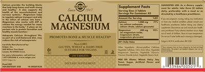 Calcium Magnesium label