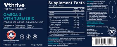 Omega-3 with Turmeric label