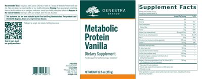 Metabolic Protein Vanilla label
