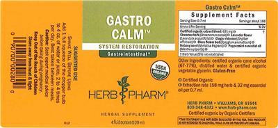 Gastro Calm label