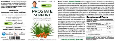 Prostate Support label