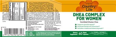 DHEA Complex For Women label