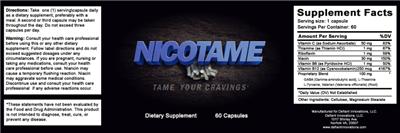 Nicotame label