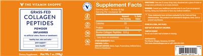 Collagen Peptides Powder Unflavored label