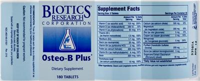 Osteo-B Plus label