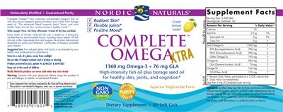 Complete Omega Xtra Lemon label