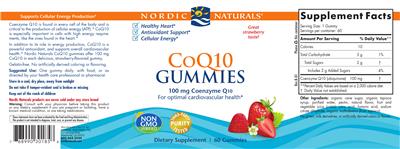 CoQ10 Gummies Strawberry label