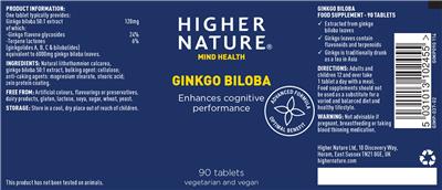 Ginkgo Biloba label