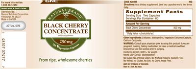 Black Cherry Concentrate label