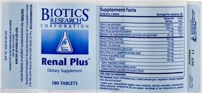 Renal Plus label
