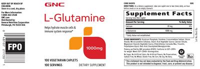 L-Glutamine 1000 mg label