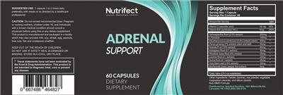 Adrenal Support label