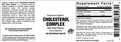 Cholesterol Complex With Plant Sterols label
