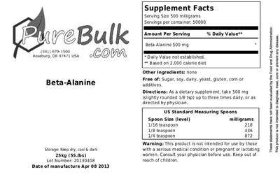 Beta-Alanine label