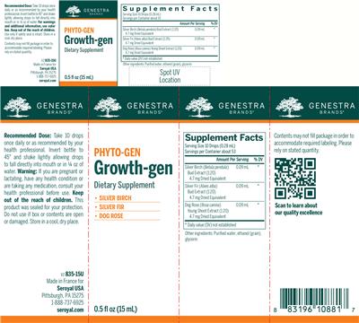 Phyto-Gen Growth-gen label