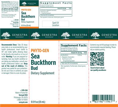 Phyto-Gen Sea Buckthorn Bud label