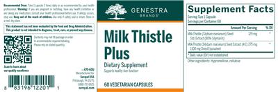 Milk Thistle Plus label