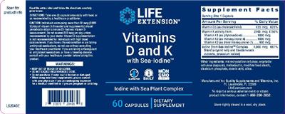 Vitamins D and K with Sea-lodine label