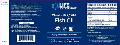 Clearly EPA/DHA Fish Oil label