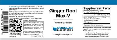 Ginger Root Max-V label