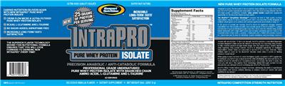 IntraPro Delicious Vanilla Flavor label