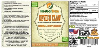 Devil's Claw label