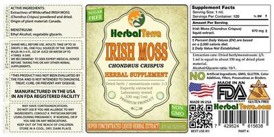 Irish Moss label