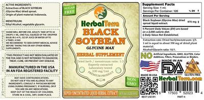Black Soybean label