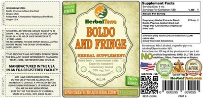 Boldo and Fringe label