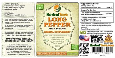 Long Pepper label