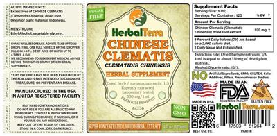 Chinese Clematis label
