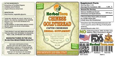 Chinese Goldthread label