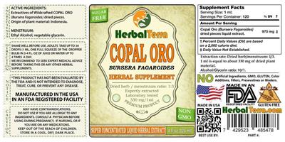 Copal Oro label