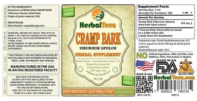 Cramp Bark label