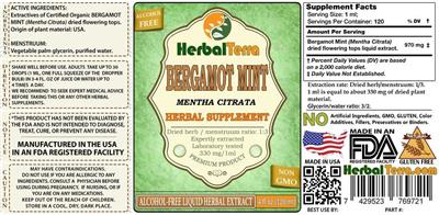 Bergamot Mint label