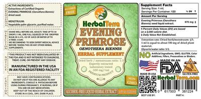 Evening Primrose label