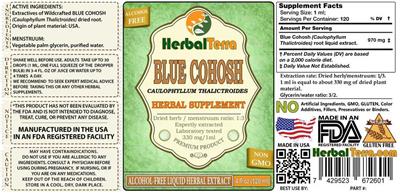 Blue Cohosh label