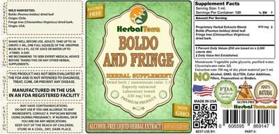 Boldo and Fringe label