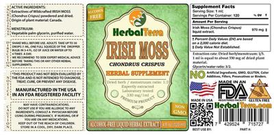Irish Moss label