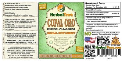 Copal Oro label