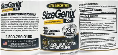 SizeGenix DT label