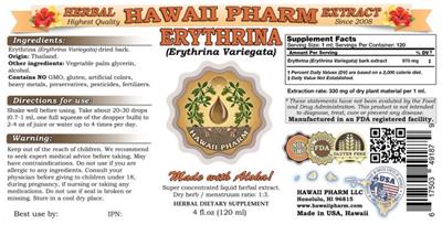 Erythrina label