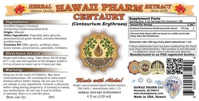 Centaury label