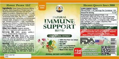Natural Immune Support Blend label